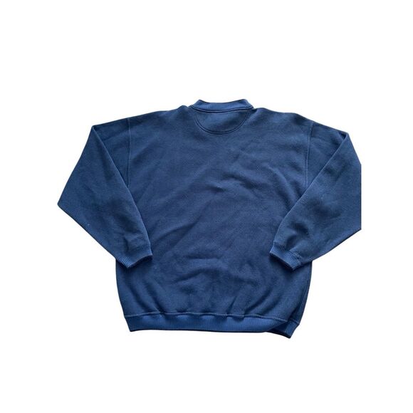 90s Vintage university of Michigan blue thermal oversized sweatshirt size xl - Picture 2 of 7